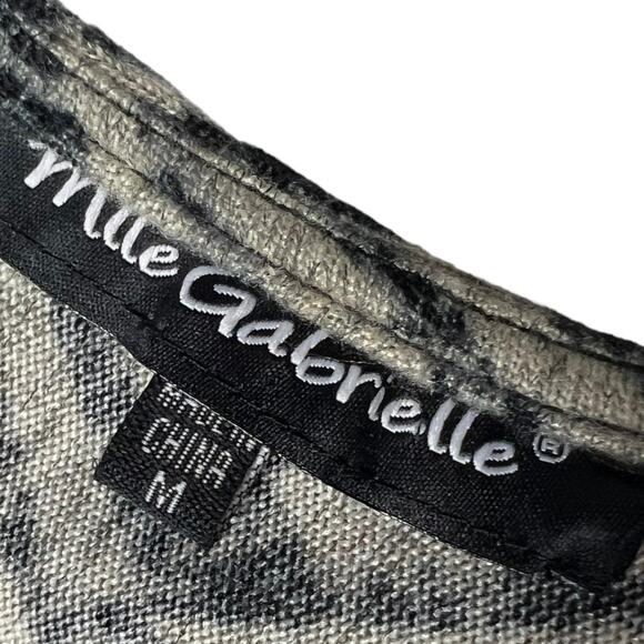 Mlle Gabrielle Zebra Print Sweater Dress Black White Abstract 3/4 Sleeve Medium - Picture 5 of 10